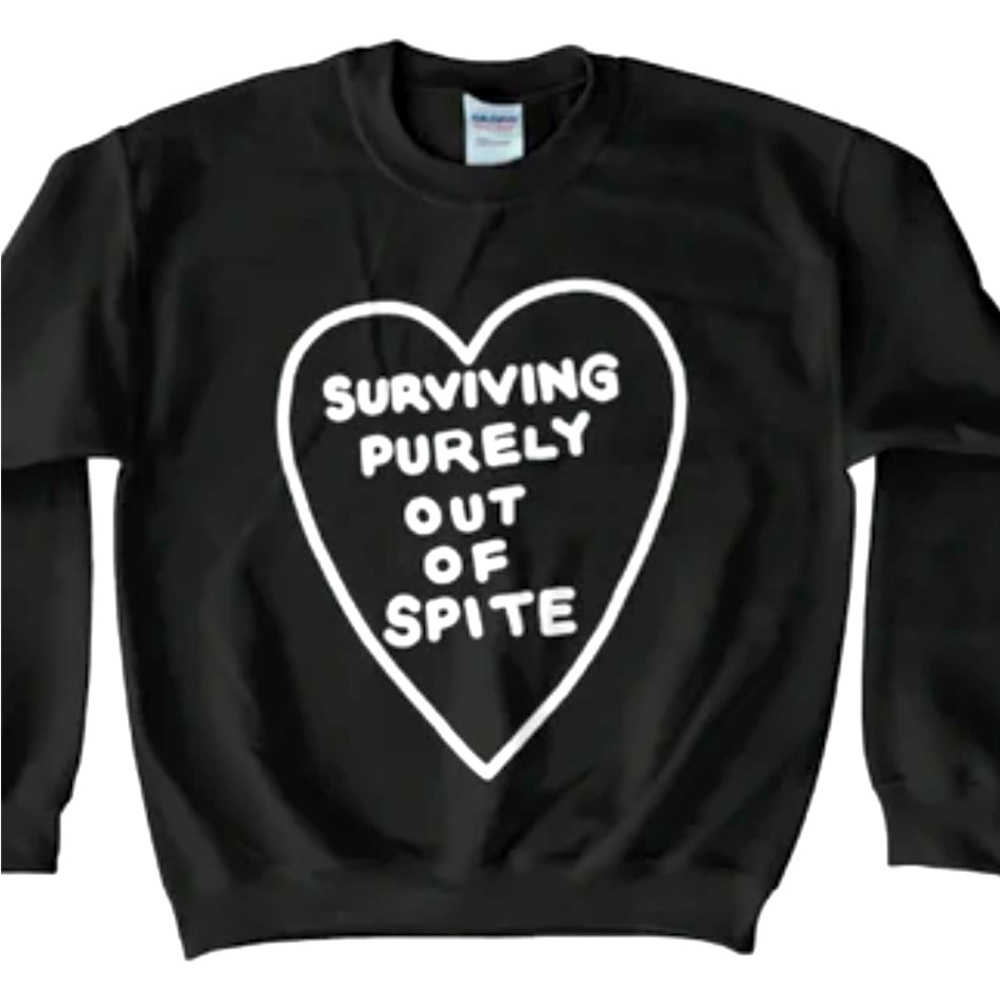 Wicked Clothing “Surviving purely out of spite” 3x Crewneck NWOT